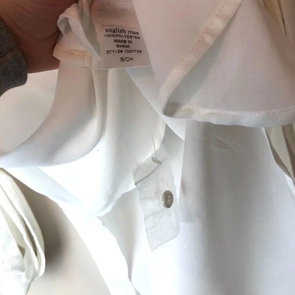 English Rose | White Rhinestone Arm Cutout Blouse - Picture 5 of 6